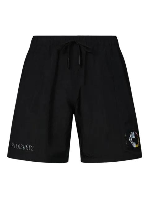 Crush embroidered-patch hiking shorts by PLEASURES