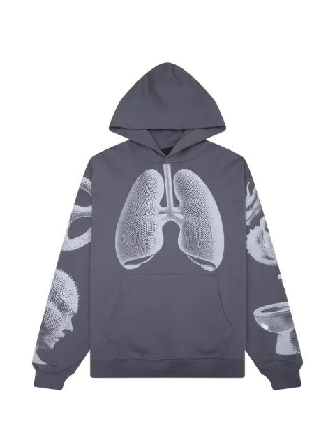 Dysfunction graphic print hoodie by PLEASURES