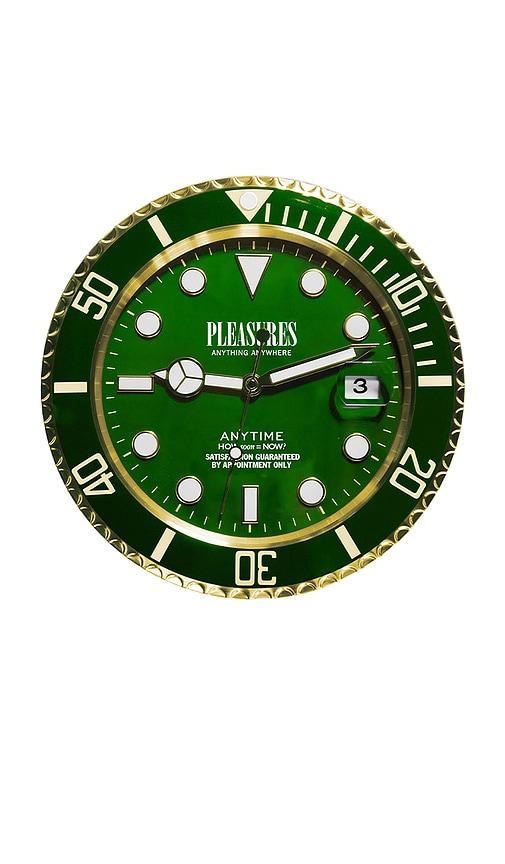 Pleasures Anytime Clock in Green by PLEASURES