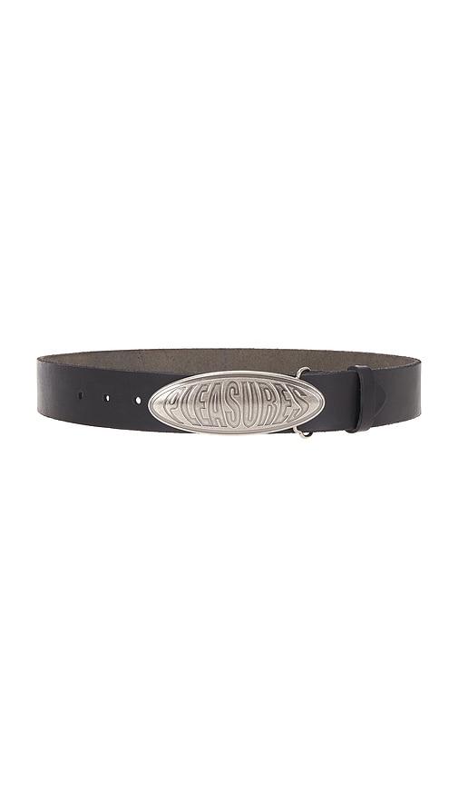 Pleasures Bubble Logo Belt in Black by PLEASURES