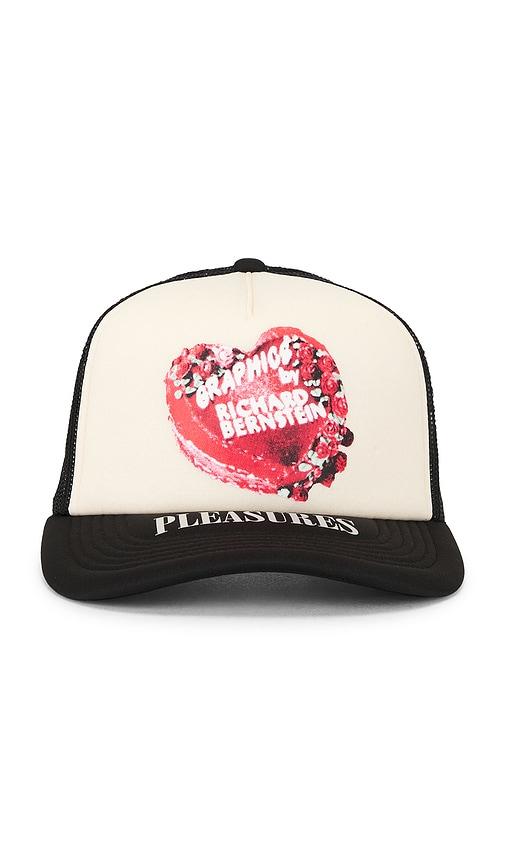 Pleasures Cake Trucker Hat in Black by PLEASURES