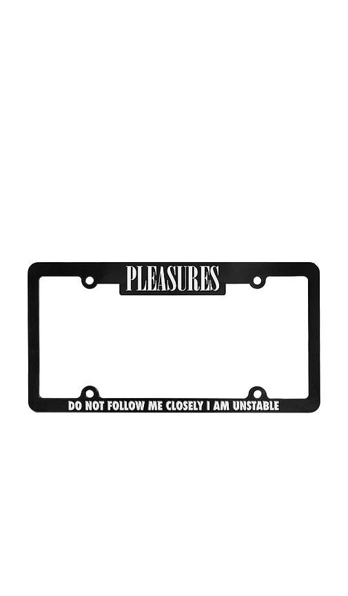 Pleasures Follow License Plate Cover in Black by PLEASURES