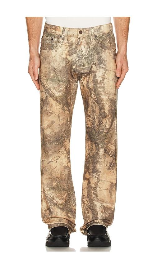 Pleasures Hendrix Flare Jeans in Brown by PLEASURES