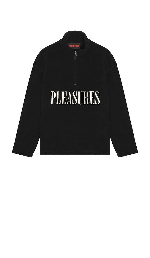 Pleasures Onyx Half Zip Polar Fleece in Black by PLEASURES