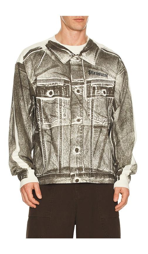 Pleasures Trucker Heavyweight Long Sleeve Tee in Black by PLEASURES