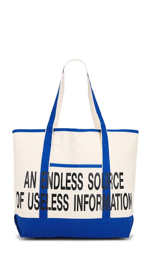 Pleasures Zine Shopper Tote Bag in Blue by PLEASURES