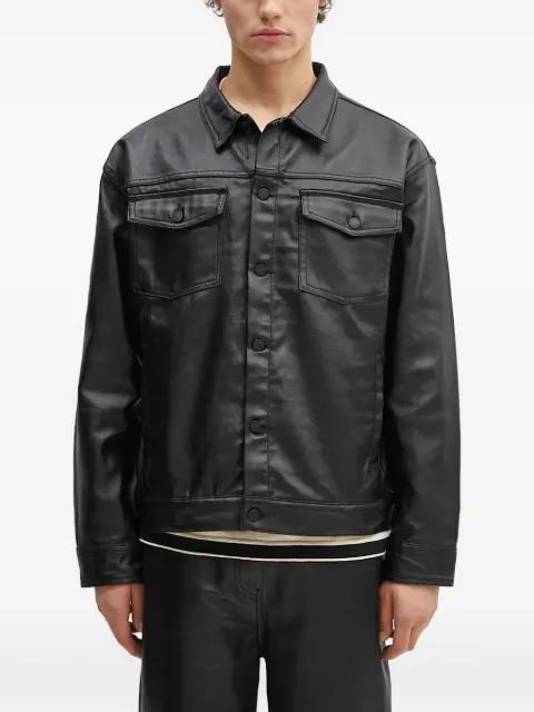 button-fastening flap-pocket shirt jacket by PLEASURES