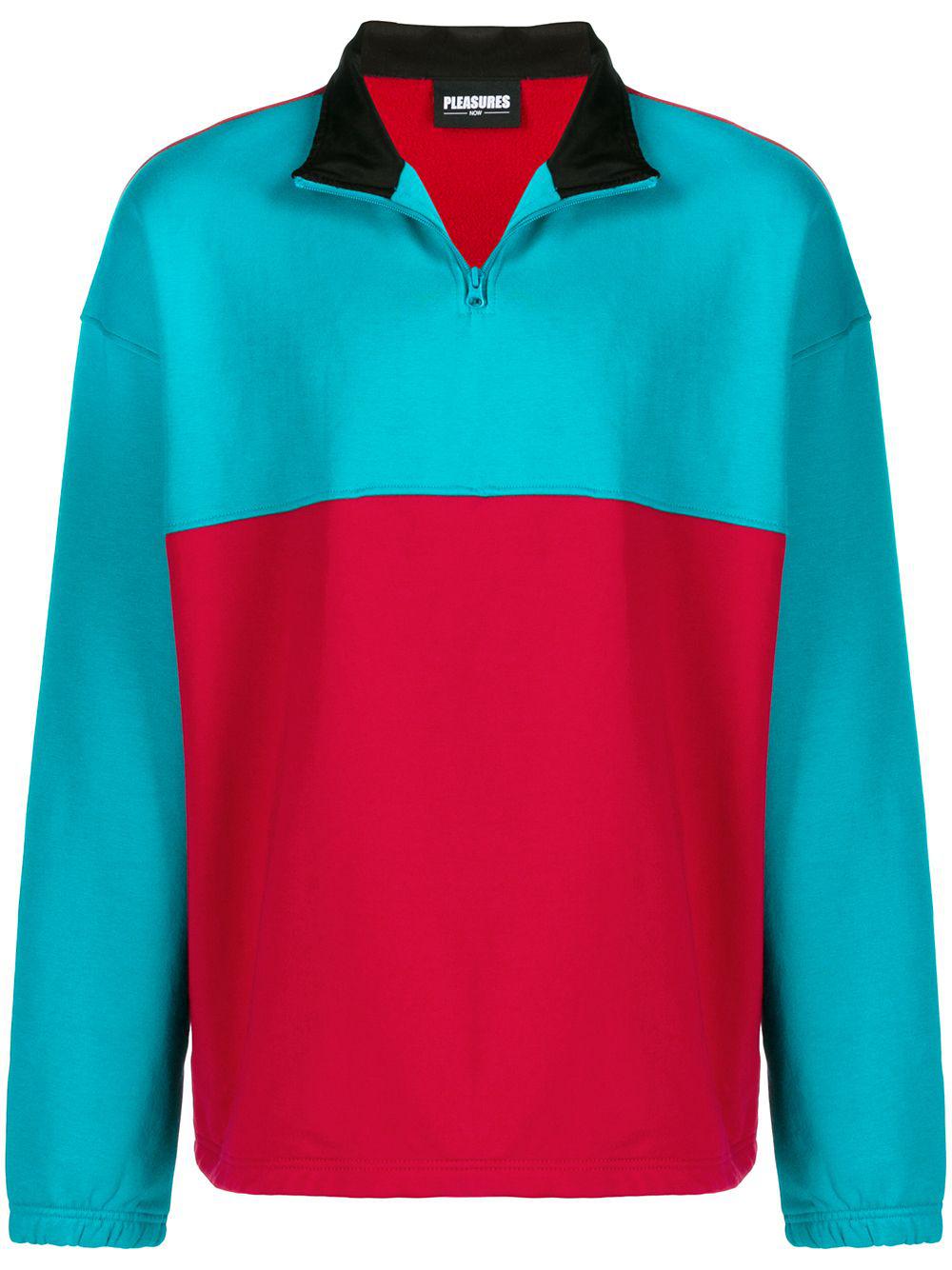 contrast panel fleece sweatshirt by PLEASURES