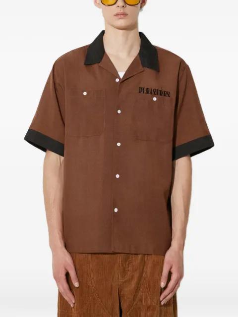 contrast-trim logo-detail shirt by PLEASURES