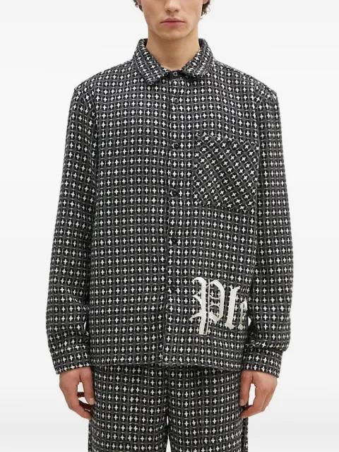 embroidered-logo long-sleeve shirt by PLEASURES