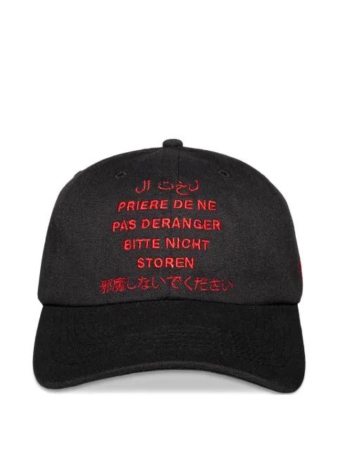 embroidered strapback hat by PLEASURES