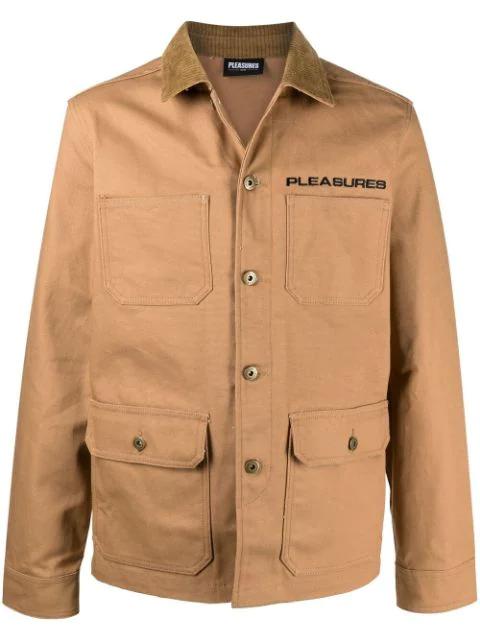 graphic-print button-up jacket by PLEASURES