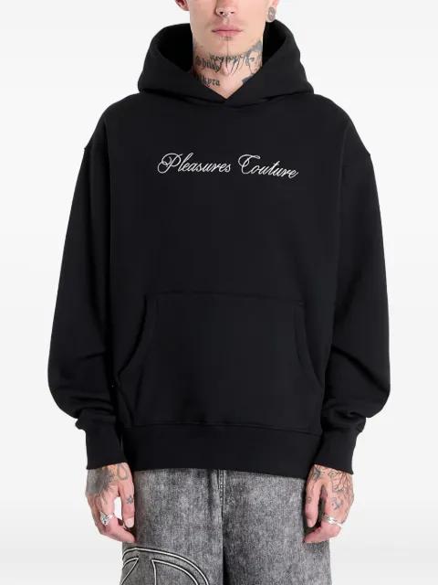 logo-detail hoodie by PLEASURES