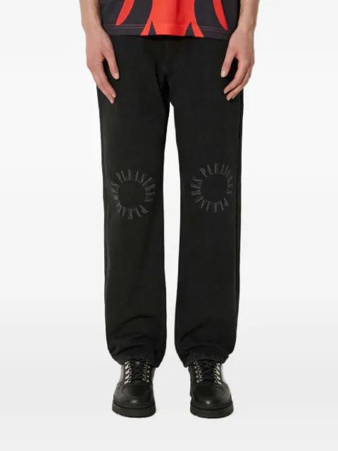 logo-print pocket jeans by PLEASURES