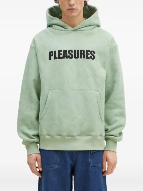 quilted logo-patch hoodie by PLEASURES