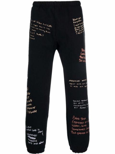 sketch-style print trousers by PLEASURES