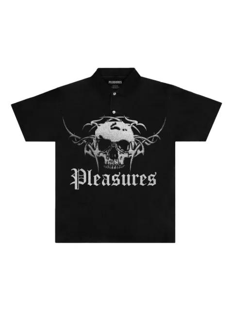 skull graphic polo shirt by PLEASURES