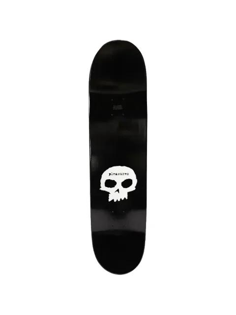 x Zero skull-print skate deck by PLEASURES