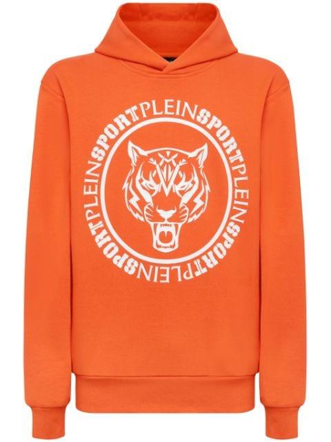 Carbon Tiger cotton-blend hoodie by PLEIN SPORT