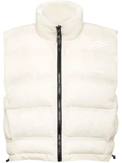 Scratch-print padded vest by PLEIN SPORT