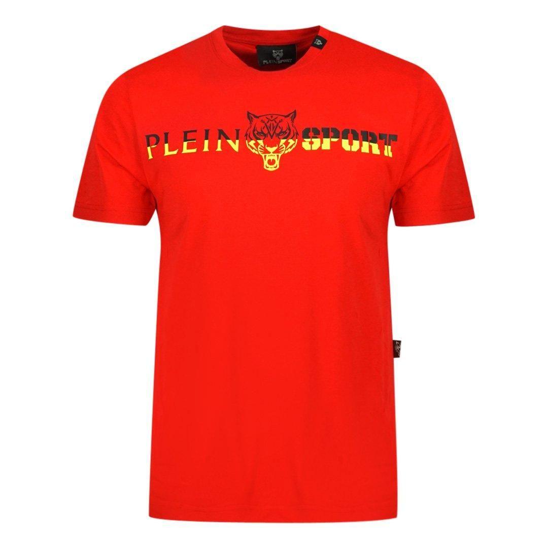 Sport Bold Split Logo Red T-Shirt by PLEIN SPORT