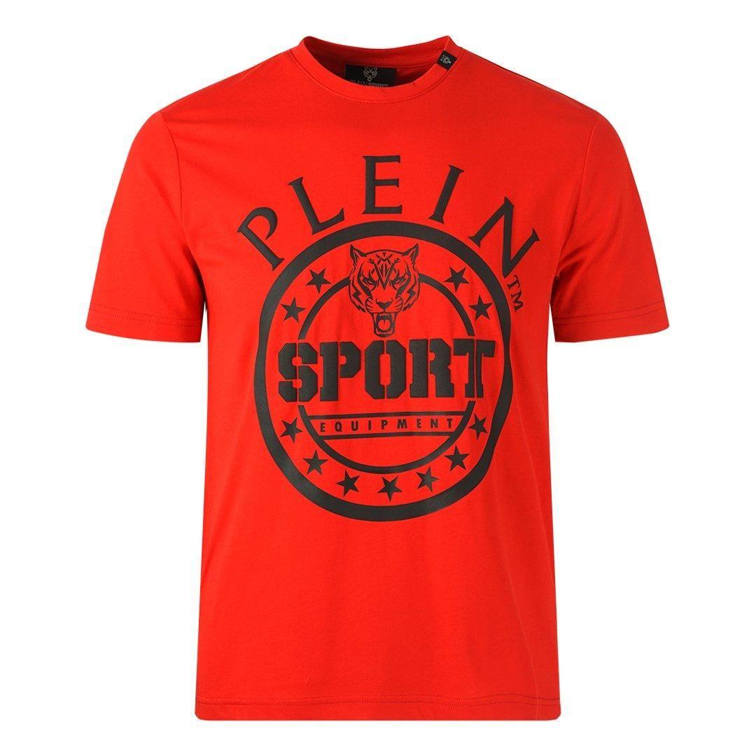 Sport Circle Logo Red T-Shirt by PLEIN SPORT