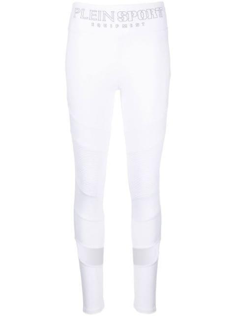 Statement cotton-blend leggings by PLEIN SPORT