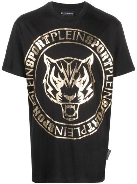 Tiger logo-print T-shirt by PLEIN SPORT
