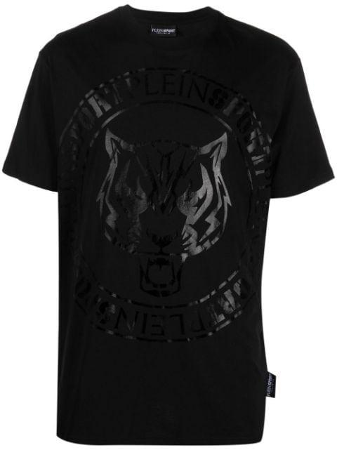 Tiger logo-print T-shirt by PLEIN SPORT