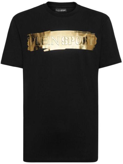 brushstroke-print cotton T-shirt by PLEIN SPORT