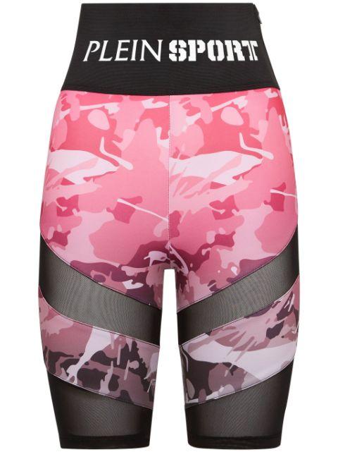 camouflage-pattern cycling shorts by PLEIN SPORT