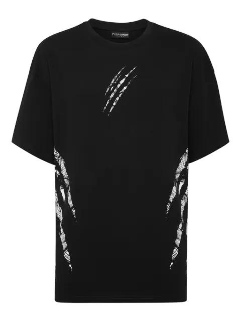 claw-print cotton T-shirt by PLEIN SPORT
