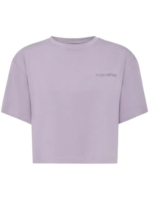 cotton cropped T-shirt by PLEIN SPORT