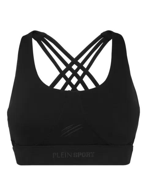 crisscross-strap sports bra by PLEIN SPORT