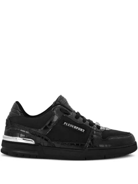 crocodile-effect panel sneakers by PLEIN SPORT