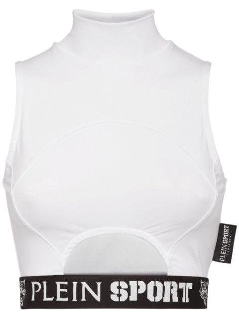 cut-out cropped tank top by PLEIN SPORT