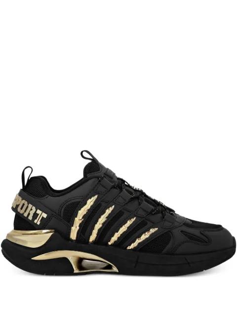 gold-detail mesh sneakers by PLEIN SPORT