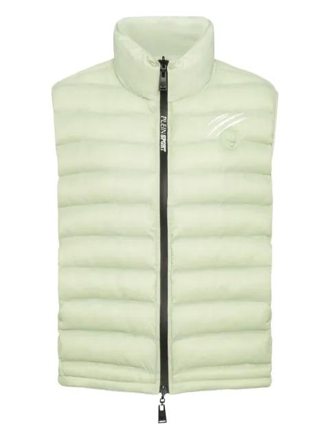 high-neck sleeveless gilet by PLEIN SPORT