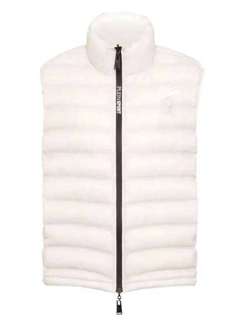 high-neck sleeveless gilet by PLEIN SPORT