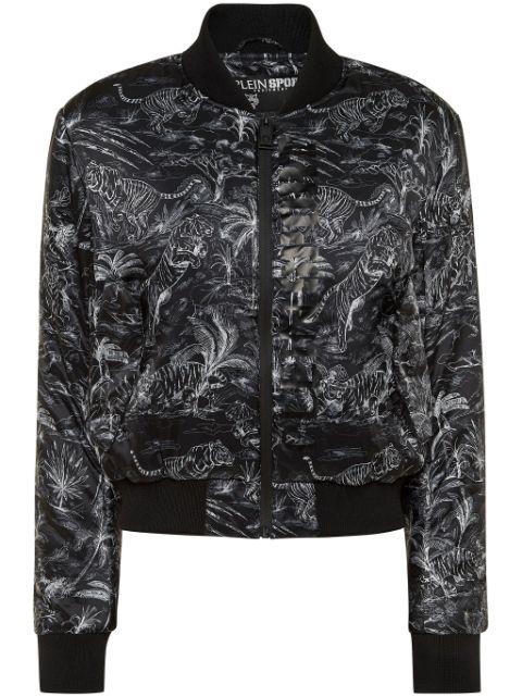 jungle-print bomber jacket by PLEIN SPORT