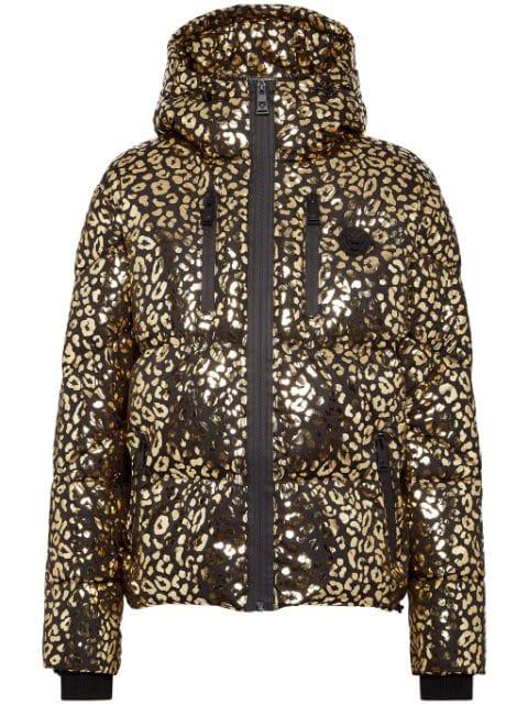 leopard-print puffer jacket by PLEIN SPORT