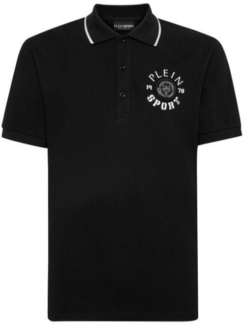 logo-appliqué cotton polo shirt by PLEIN SPORT