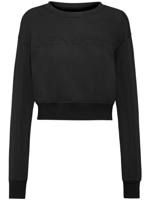 logo-embroidered cropped sweatshirt by PLEIN SPORT