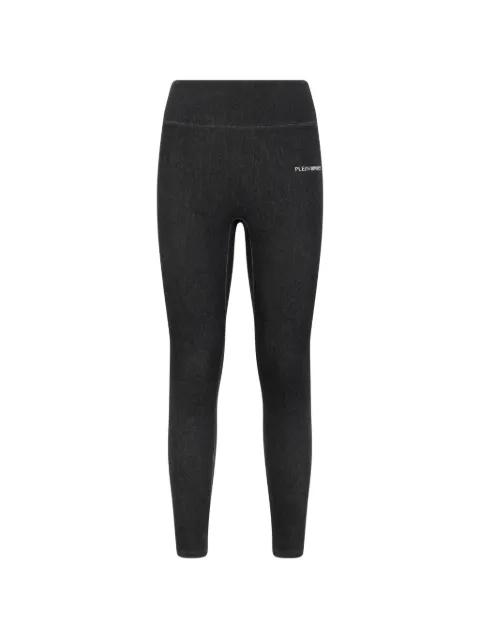 logo-lettering leggings by PLEIN SPORT