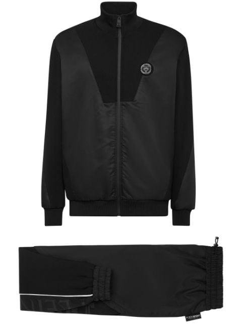 logo-patch panelled-design tracksuit by PLEIN SPORT