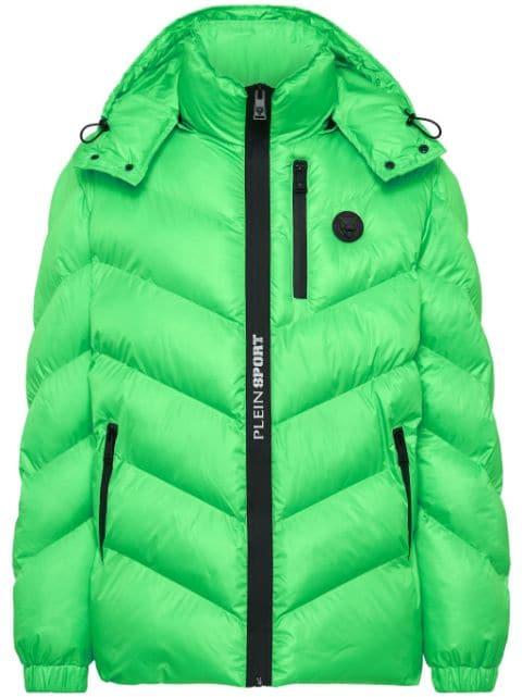 logo-patch puffer jacket by PLEIN SPORT