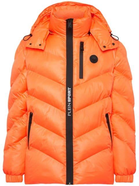 logo-patch puffer jacket by PLEIN SPORT