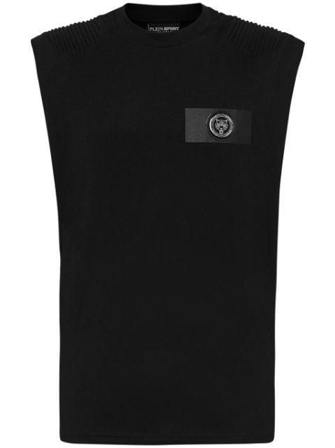 logo patch sleeveless T-shirt by PLEIN SPORT