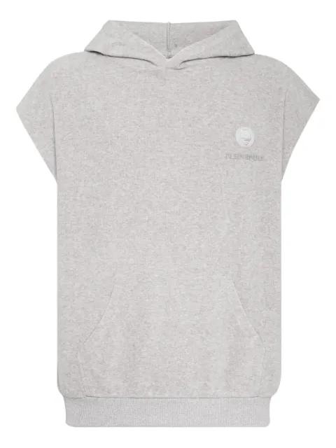 logo-patch sleeveless hoodie by PLEIN SPORT