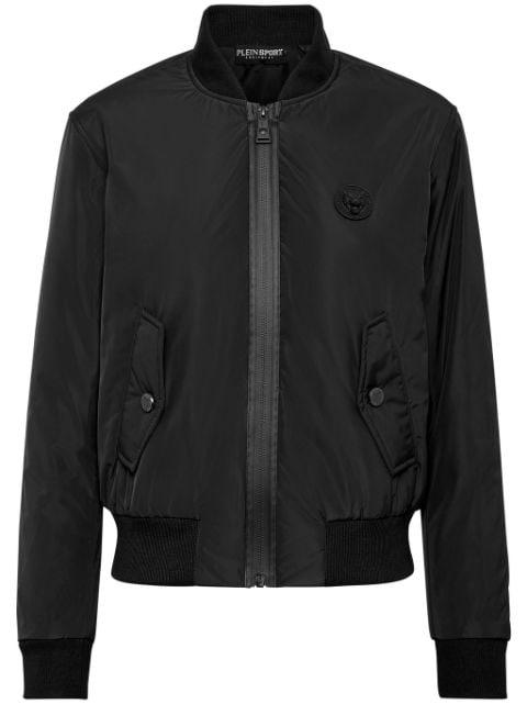 logo-patch zip-up bomber jacket by PLEIN SPORT